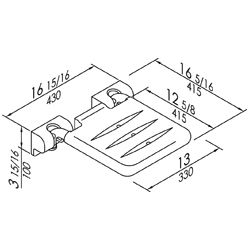 folding abs seat 13”x12 5/8”