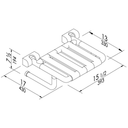 folding seat 15 1/2”x13