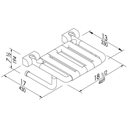 folding seat 18 1/2”x13