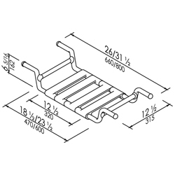 removable, widht adaptable, bathtub seat 18 1/2”/23 1/2”x12 1/2”