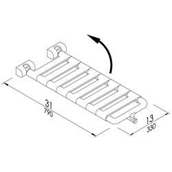 bathtub folding seat 13”x31”