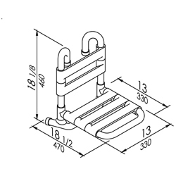 removable shower seat for corner 13”x13”
