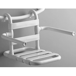removable seat with seat and back in nylon staves and straight fold-away arms 15 - 15/16” x 20 - 7/8” x 13”
