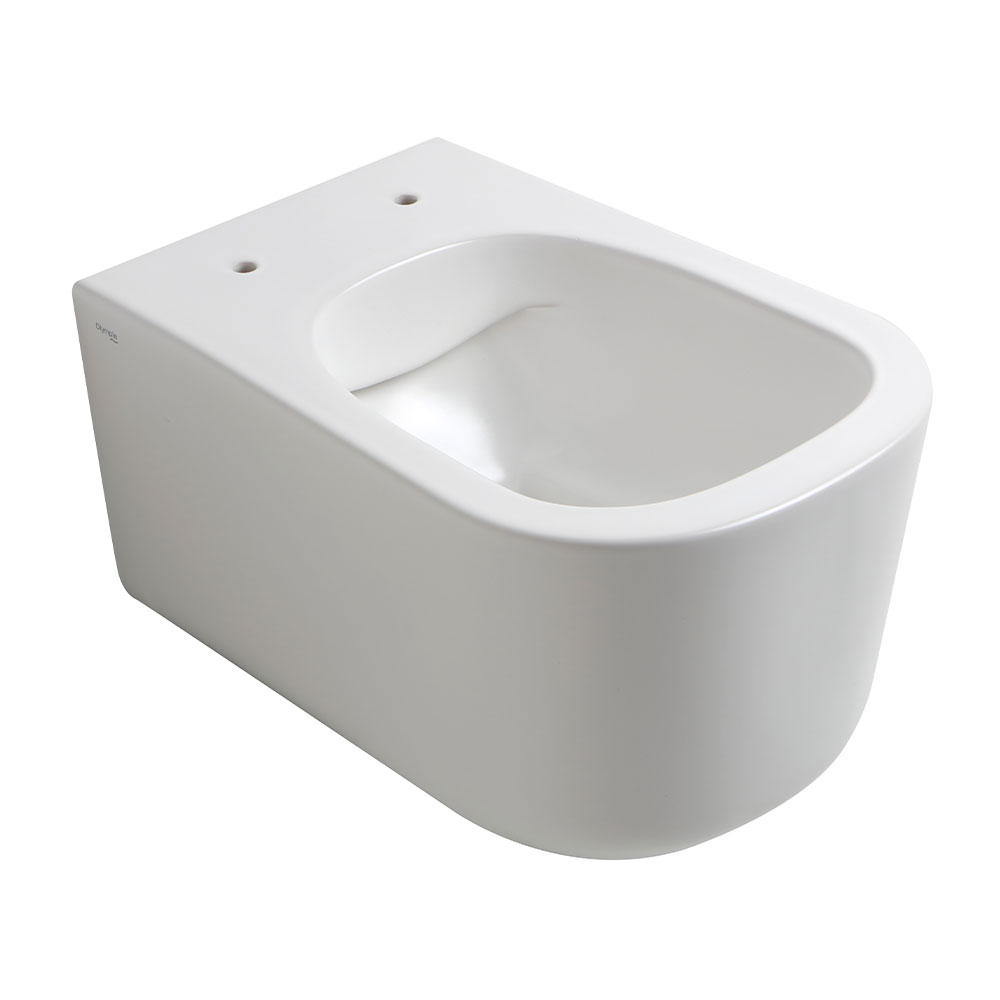 Rimless sanitary toilet, wall-hung