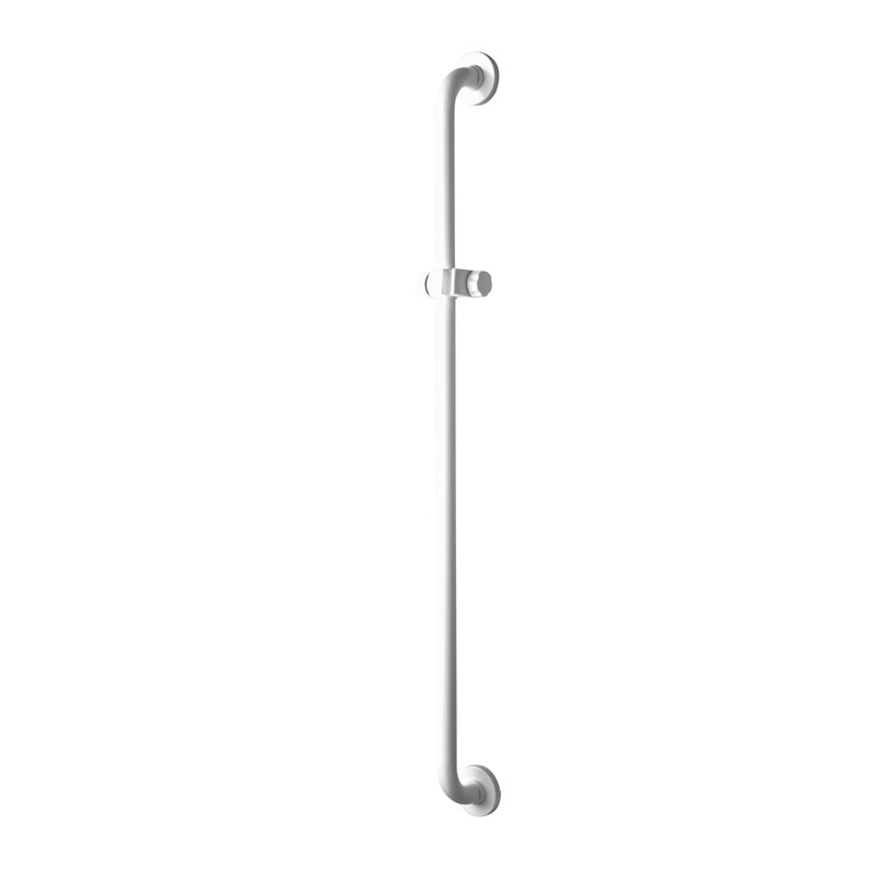 Vertical safety grab bar with hand-shower holder