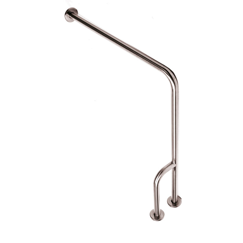 90 Degree Floor to Wall Grab Bar, Stainless Steel