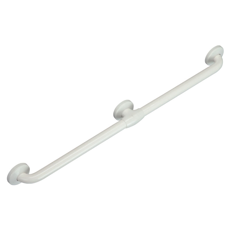 Safety grab bar with third Grab bar flange