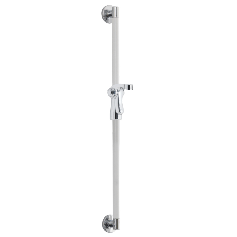 Prestigio "Slot-In Flange" Vertical 36" Grab Bar with Adjustable Hand Shower Holder