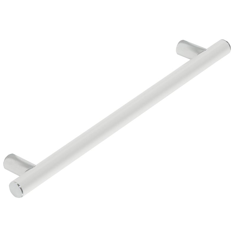 Straight, flangeless safety grab bar