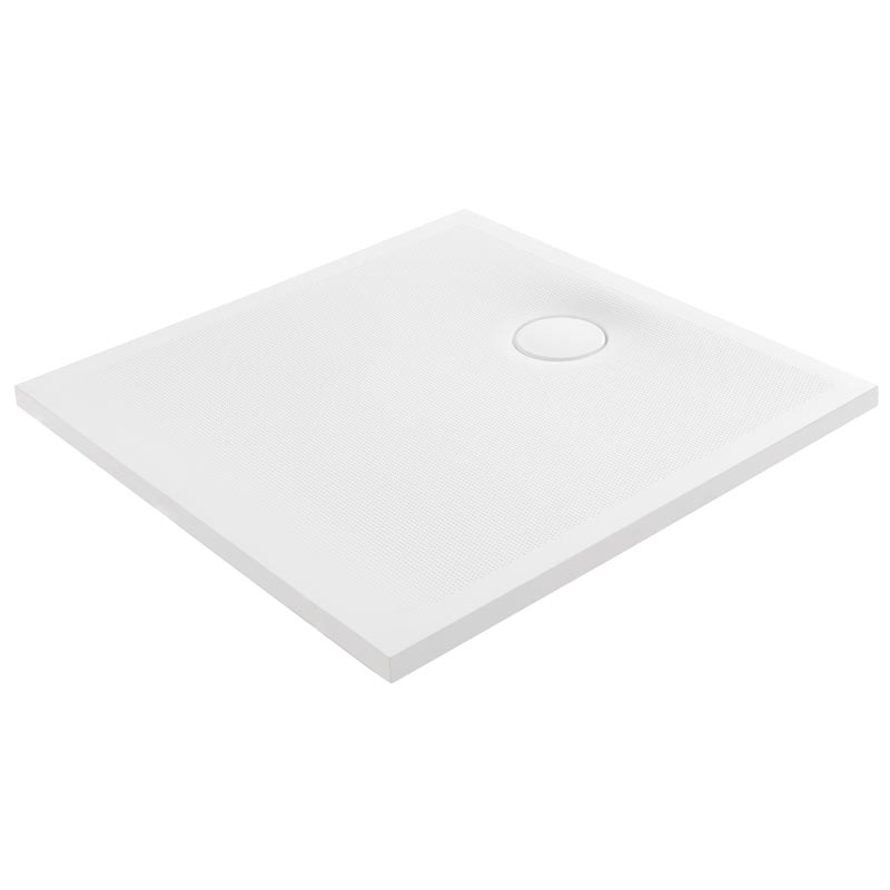 Square shower tray with raised points