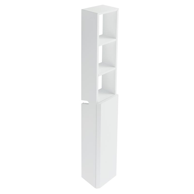 Vertical Wall Cabinet With Door And Open Shelves