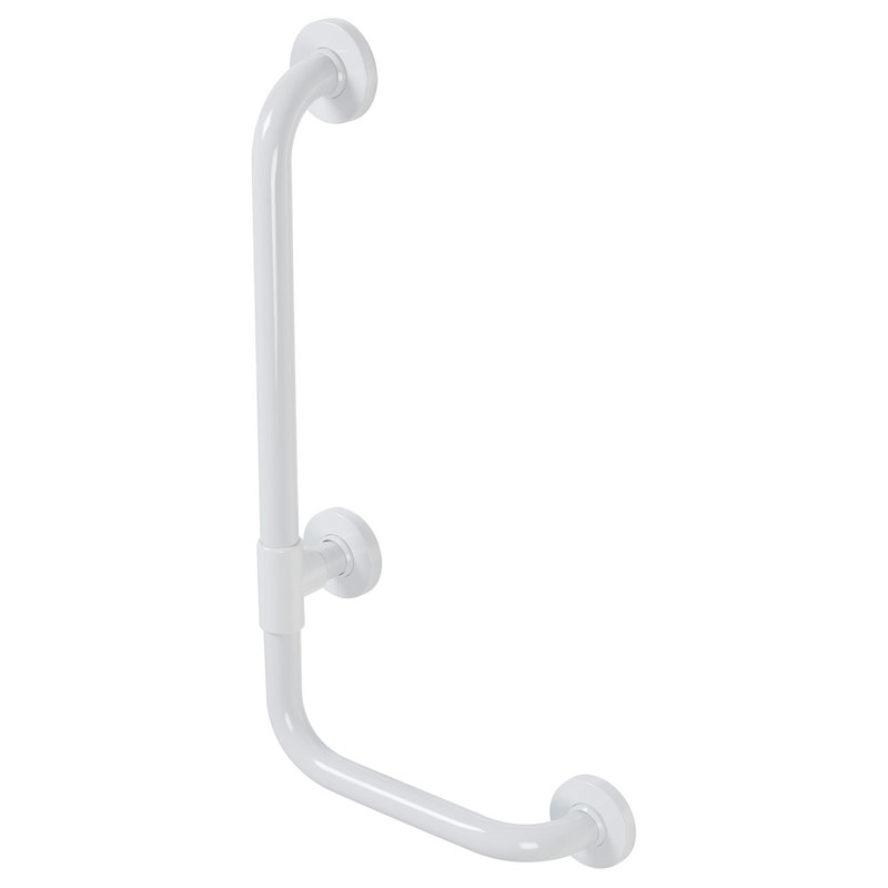 Contractor Anti-microbial Vinyl Coated L-Shaped Grab Bar