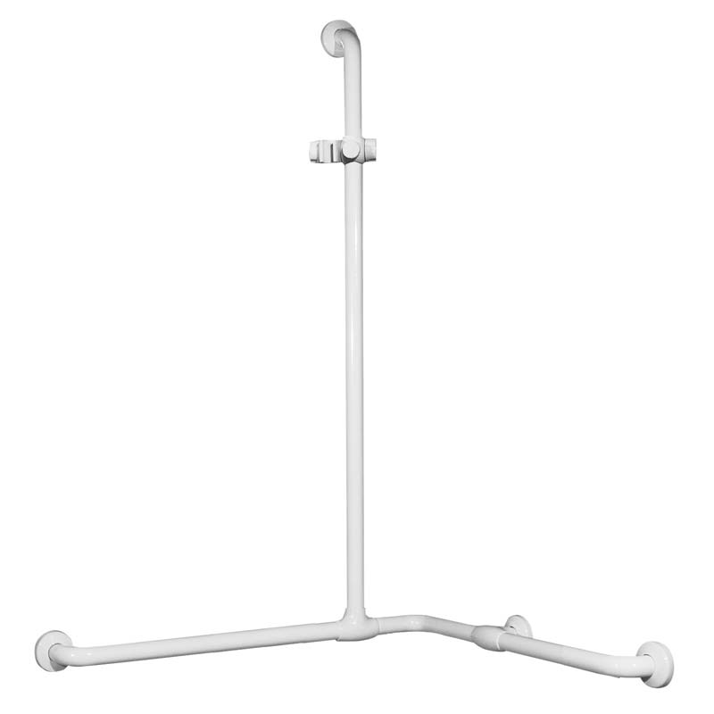 afety Grab bar for corner with upright, equipped with shower head holder