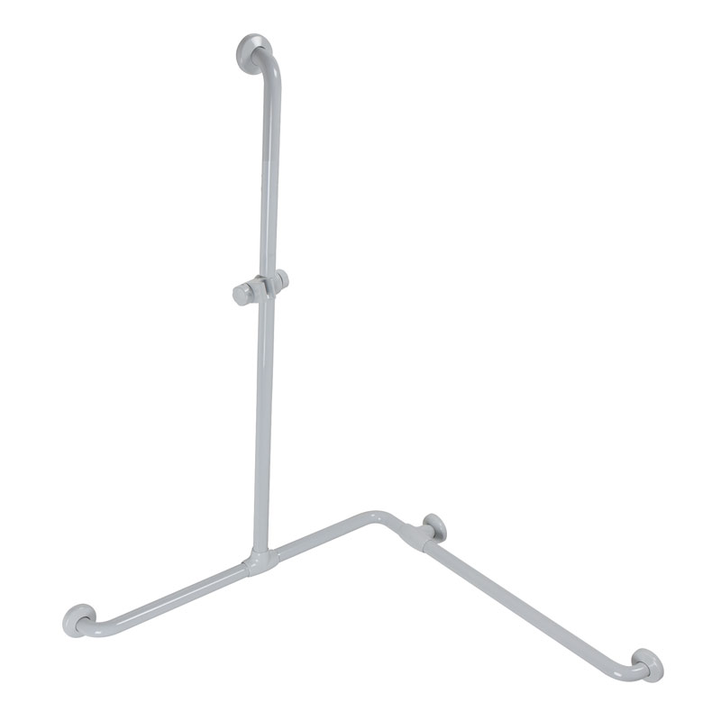 Safety Grab bar for corner with shower head holder