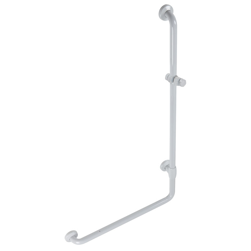 ”L” safety Grab bar equipped with shower head holder