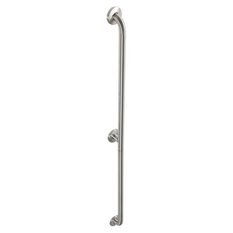 Wall-to-wall vertical safety grab bar