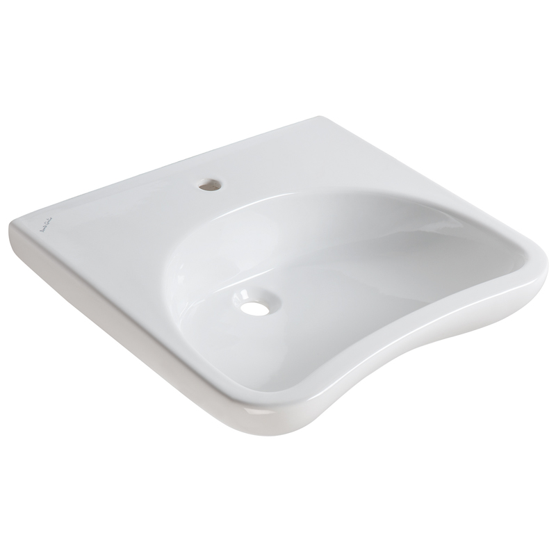 Ergonomic washbasin with elbow rest