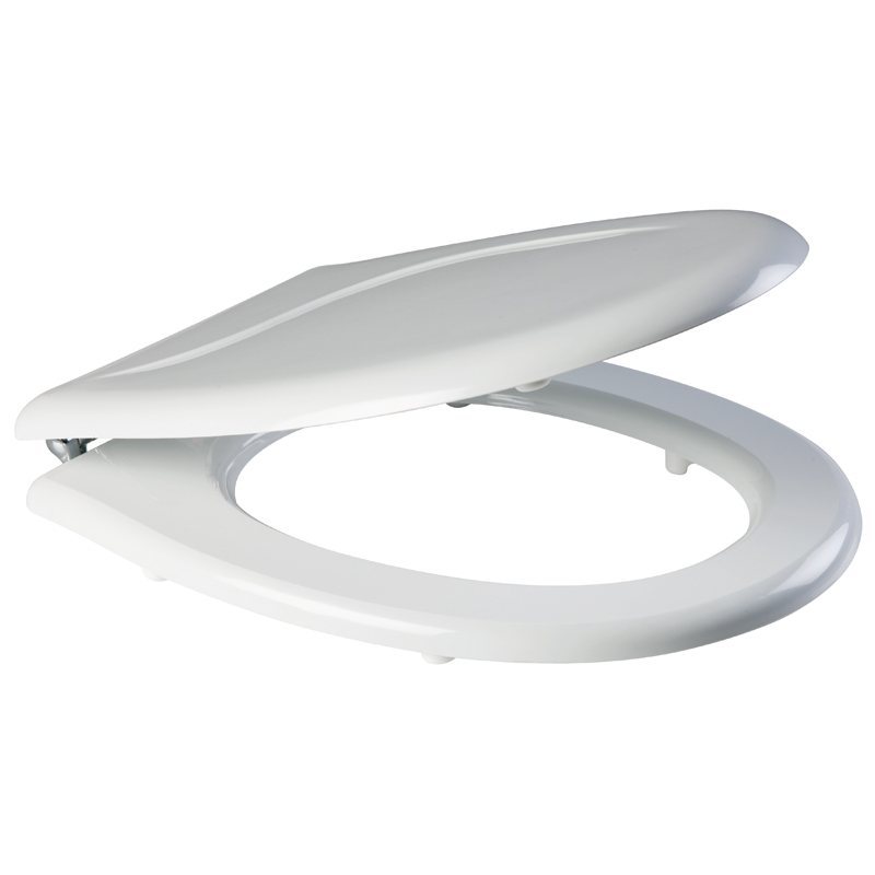 Toilet seat with cover in lacquered wood