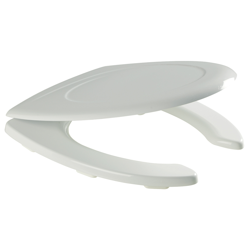 Toilet seat with cover with front opening