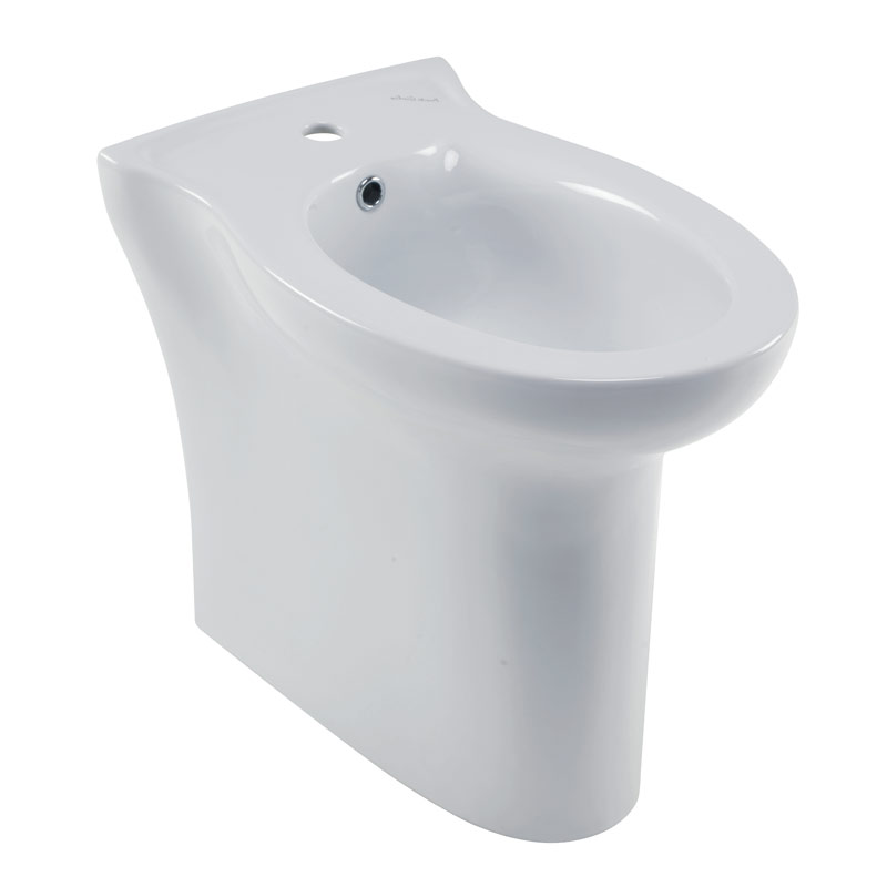 Floor mounted, back-to-wall bidet