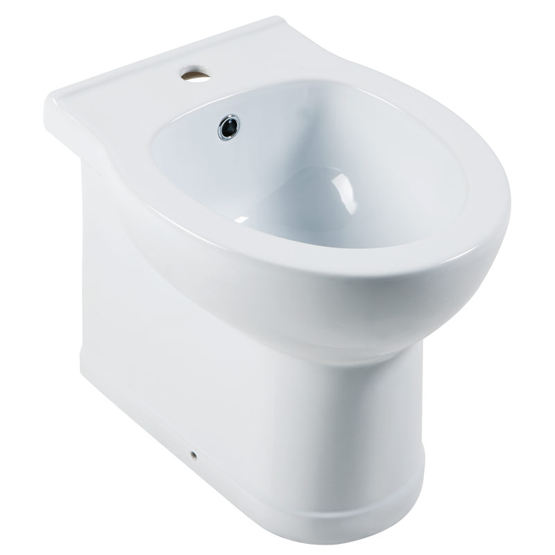 Space-saving, floor-mounted bidet