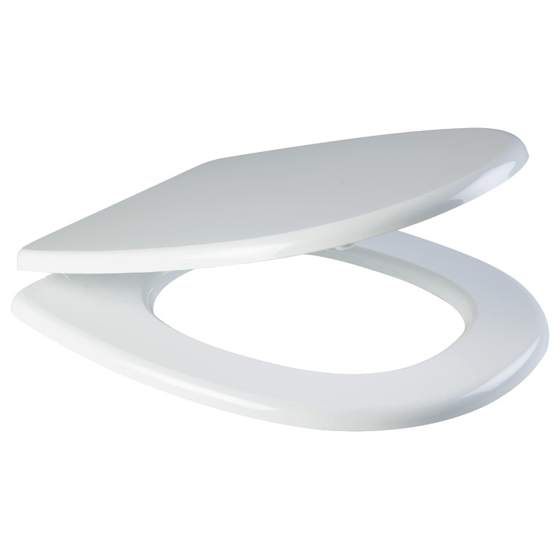 Toilet seat with cover in lacquered wood