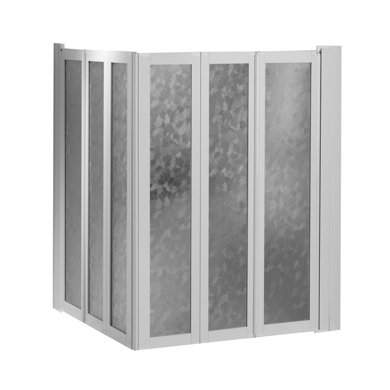 Corner Shower enclosure with two doors, three panels