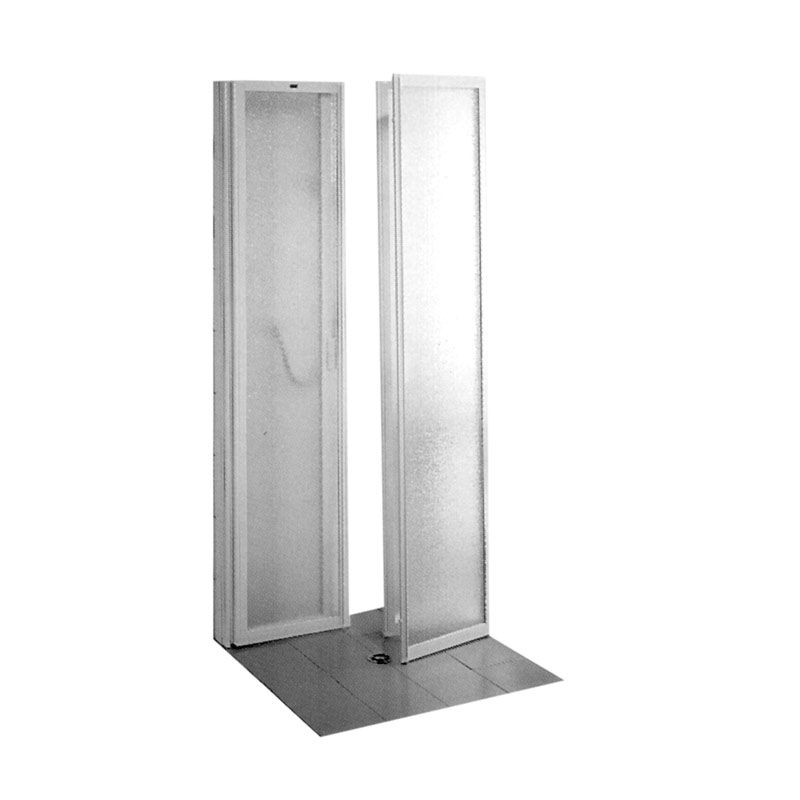 “U” Shower enclosure with aluminium structure and polyester panels