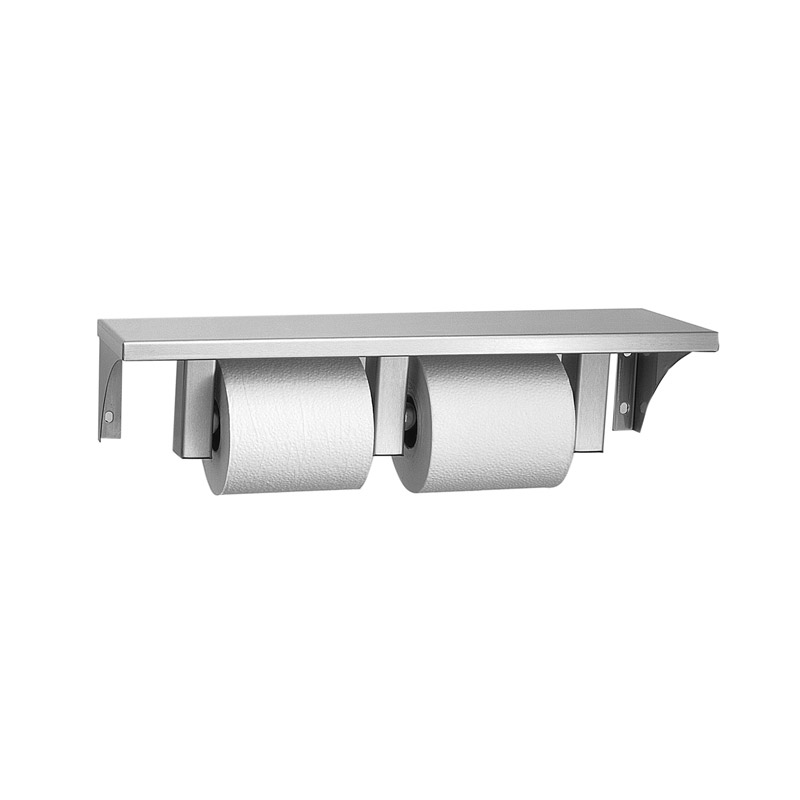 Shelf with double roll holder