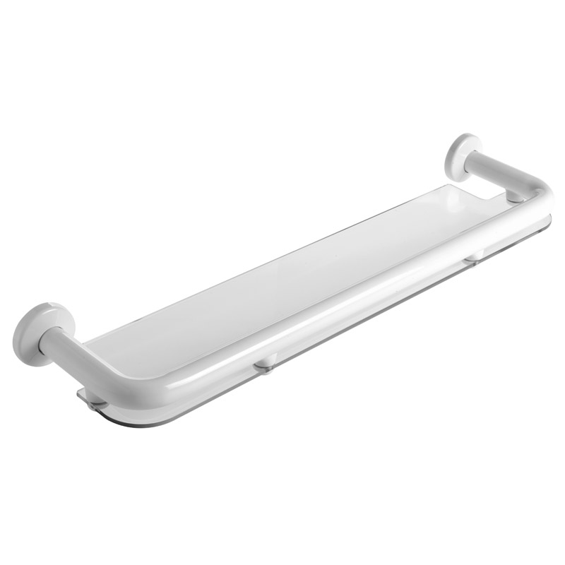 Shelf with glass top