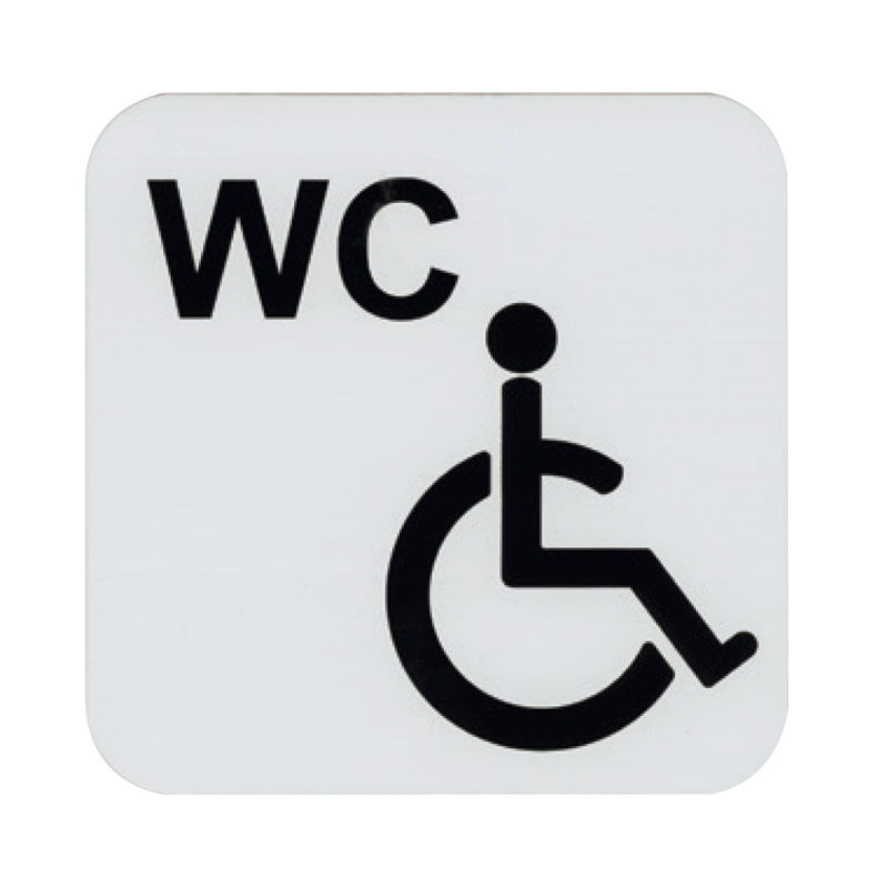 “disabled bathroom” sign