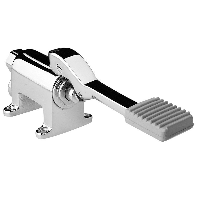 One-way tap, pedal-operated