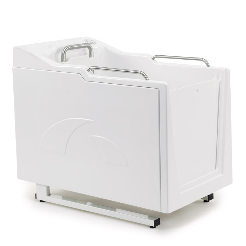 Cabina doccia con seggiolino scorrevole e WC integrato