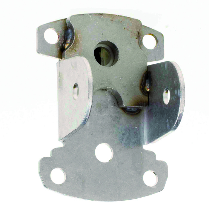 Plate, reinforced, for folding safety grab bar