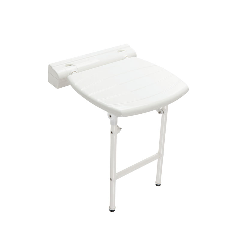 Choice Folding Shower Seat With Legs, White