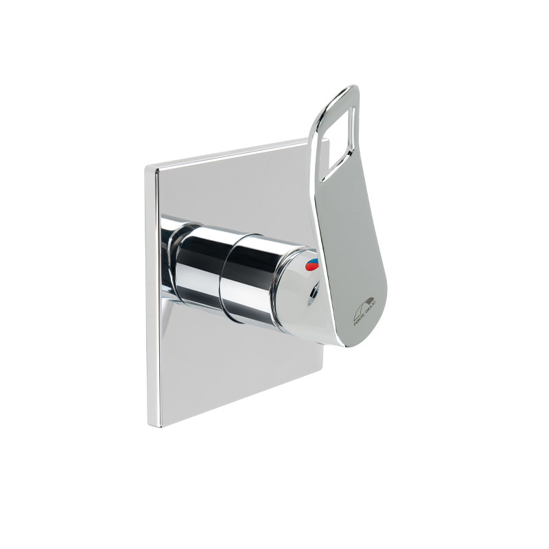 Built-in single-control mixer for shower, with lever control