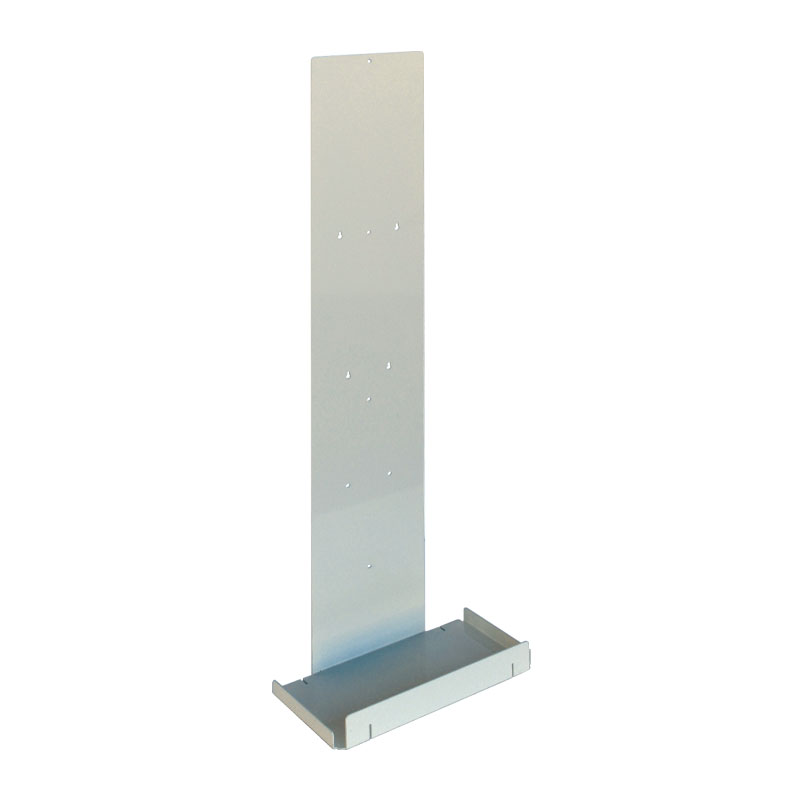 Wall bracket for disinfectant/liquid soap dispenser.