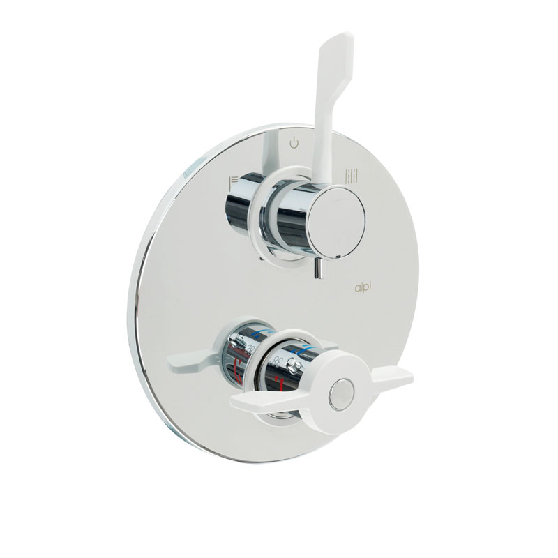 Built-in thermostatic mixer for shower, with ergonomic levers