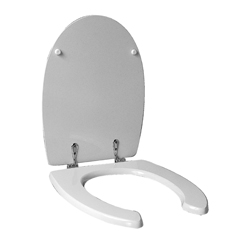 LACQUERED WOODEN TOILET SEAT AND SEAT-COVER WITH FRONTAL OPENING