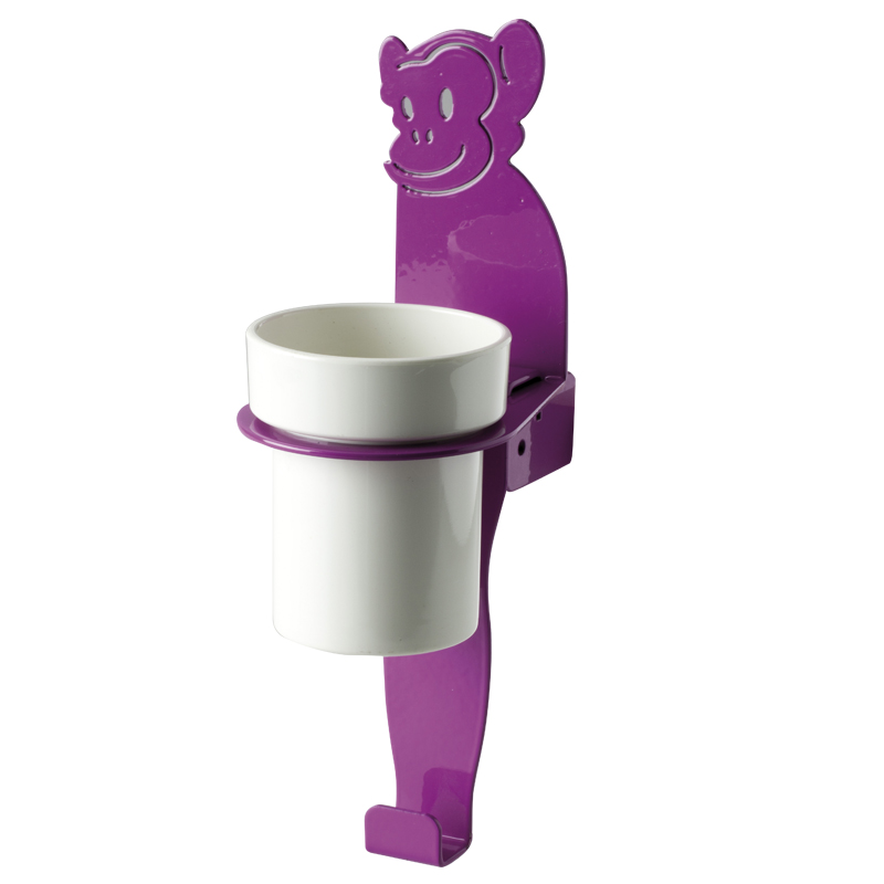 Cup-holder with cup and towel hook