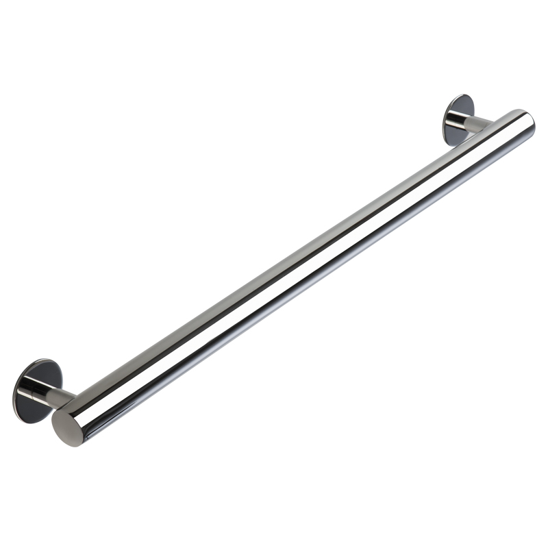 Straight safety grab bar, towel holder