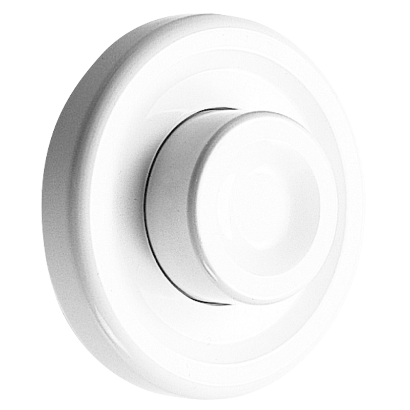 Free-positioning, recessed, facilitated operation flush button